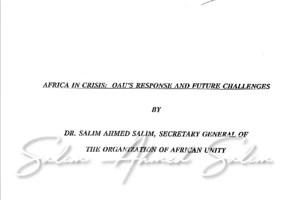 Africa in Crisis: OAU's Response and Future Challenges