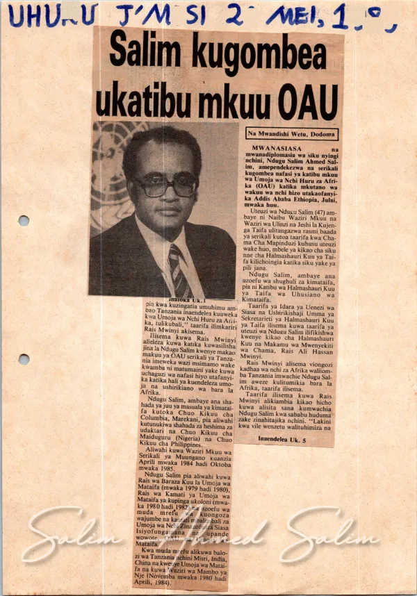 Uhuru May 20 1989