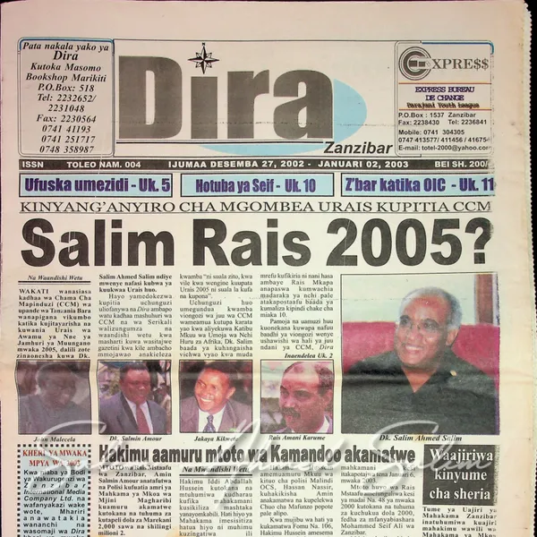 Dira Zanzibar December 27 2002 January 2 2003