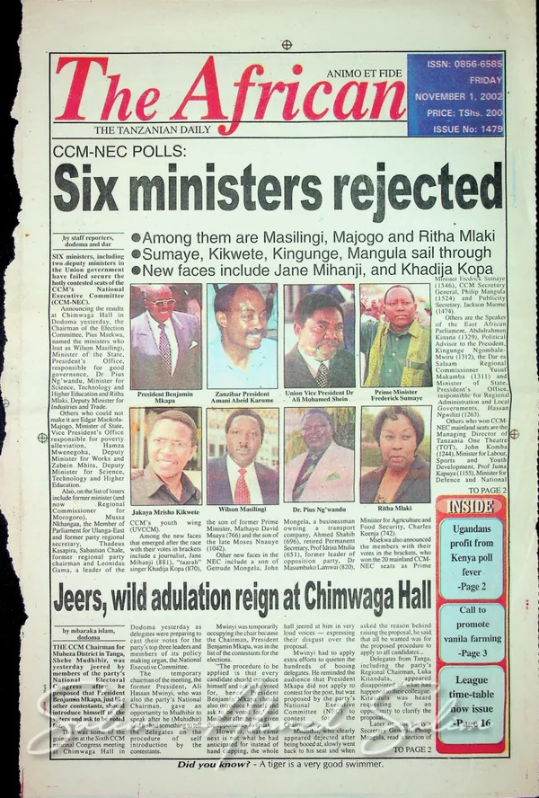 The African November 1 2002