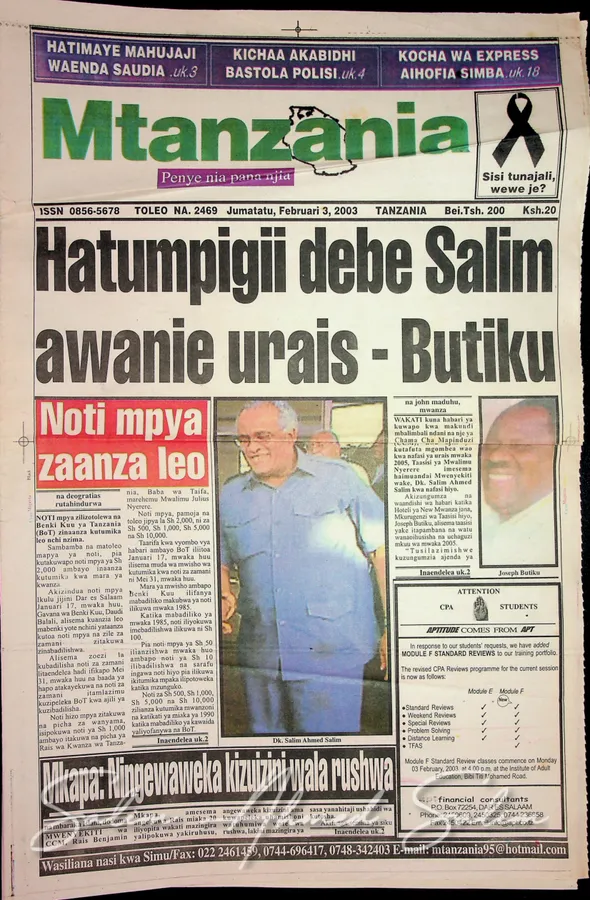 Mtanzania February 3 2003