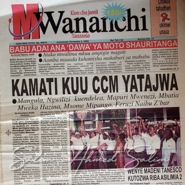 Mwananchi November 2 2002