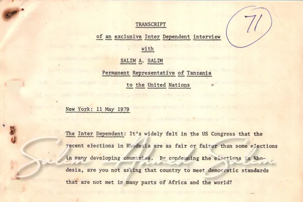 Exclusive InterDependent Interview with Salim A. Salim