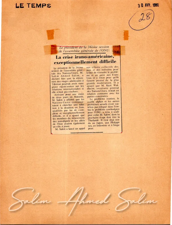 Le Temps April 30 1980